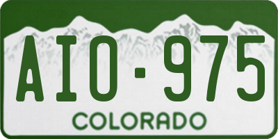 CO license plate AIO975
