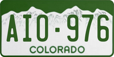 CO license plate AIO976