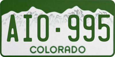 CO license plate AIO995