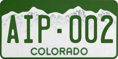 CO license plate AIP002