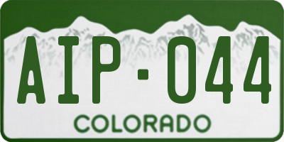 CO license plate AIP044