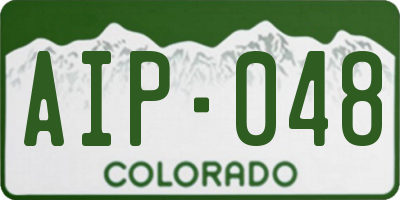 CO license plate AIP048