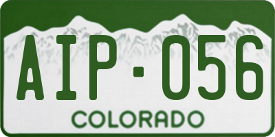 CO license plate AIP056