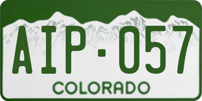CO license plate AIP057