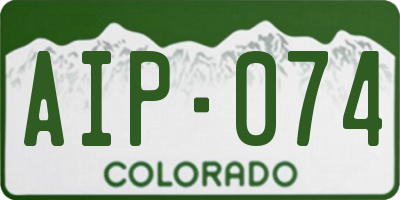 CO license plate AIP074