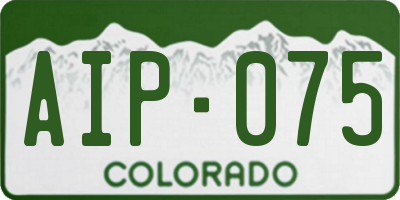 CO license plate AIP075
