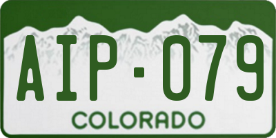 CO license plate AIP079