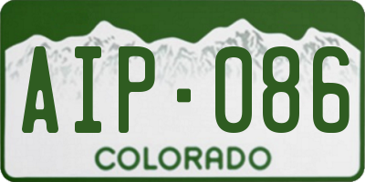 CO license plate AIP086