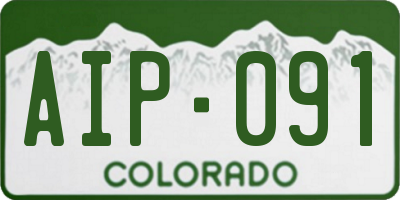 CO license plate AIP091