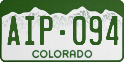 CO license plate AIP094