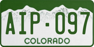 CO license plate AIP097
