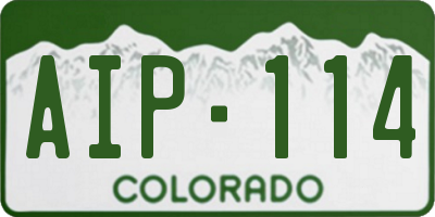 CO license plate AIP114