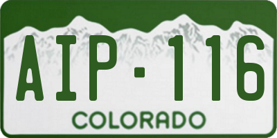 CO license plate AIP116