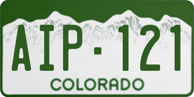CO license plate AIP121