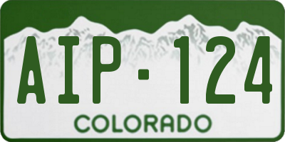 CO license plate AIP124