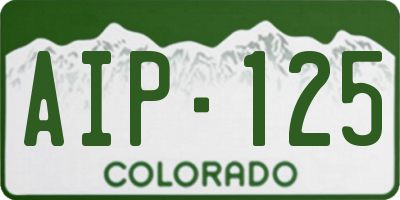 CO license plate AIP125