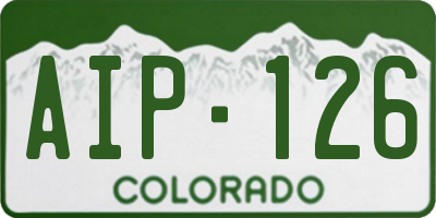 CO license plate AIP126