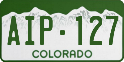 CO license plate AIP127