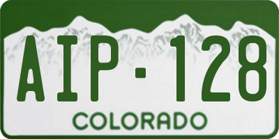 CO license plate AIP128