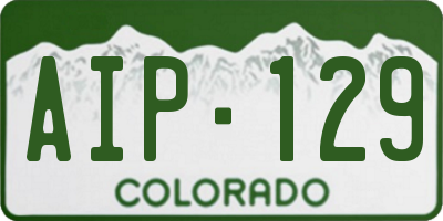 CO license plate AIP129