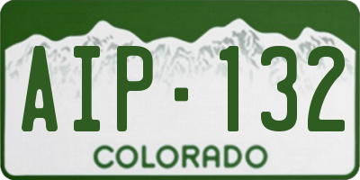 CO license plate AIP132