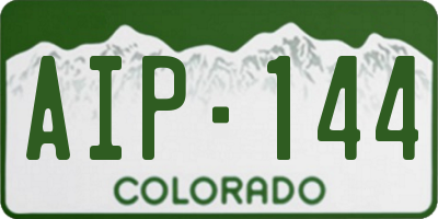 CO license plate AIP144