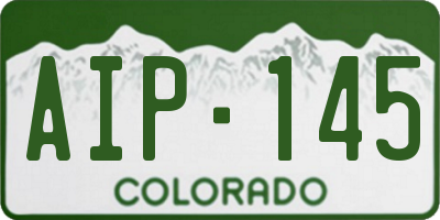 CO license plate AIP145