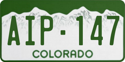 CO license plate AIP147