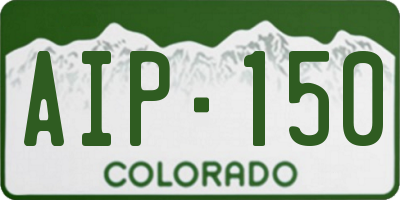CO license plate AIP150