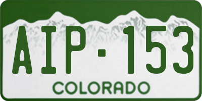 CO license plate AIP153