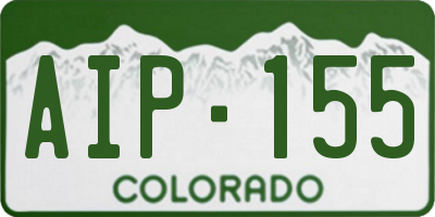 CO license plate AIP155