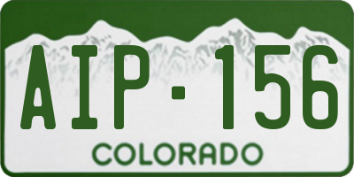 CO license plate AIP156