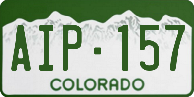 CO license plate AIP157