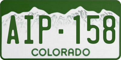 CO license plate AIP158