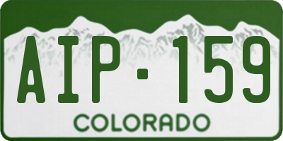 CO license plate AIP159