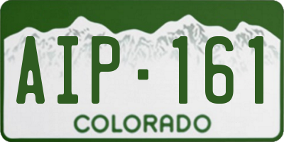 CO license plate AIP161