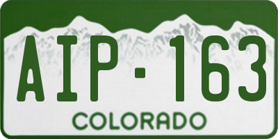 CO license plate AIP163