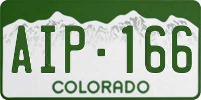 CO license plate AIP166