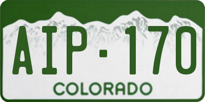 CO license plate AIP170