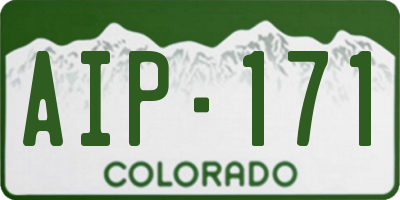 CO license plate AIP171
