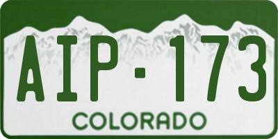 CO license plate AIP173