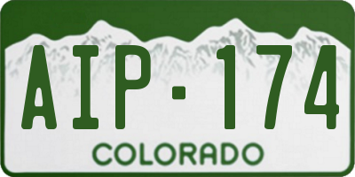 CO license plate AIP174