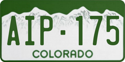 CO license plate AIP175