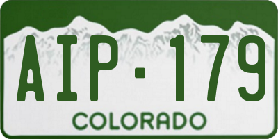 CO license plate AIP179