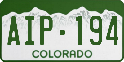 CO license plate AIP194