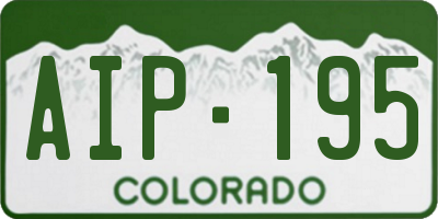 CO license plate AIP195