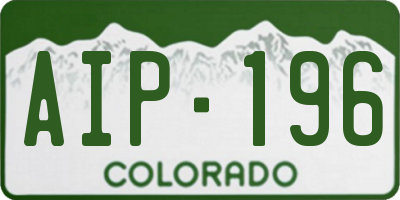 CO license plate AIP196