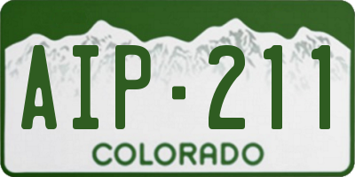 CO license plate AIP211
