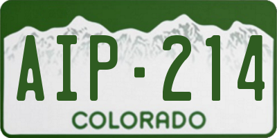 CO license plate AIP214