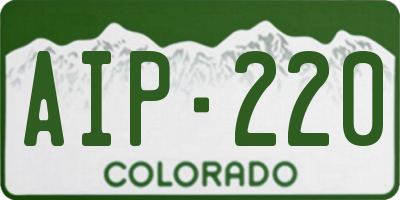 CO license plate AIP220